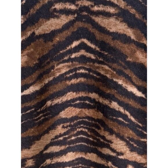 Talbots 100% Cashmere Animal Print Pullover Sweater Sm Classy Soft Office Work - Picture 4 of 5